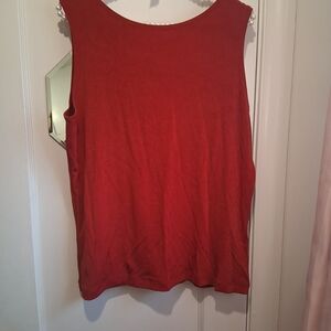 Chic Scarlet Sleeveless Tank Top